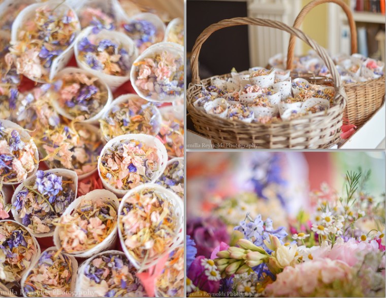 petal confetti beautiful wedding photography Stroud Cotswolds