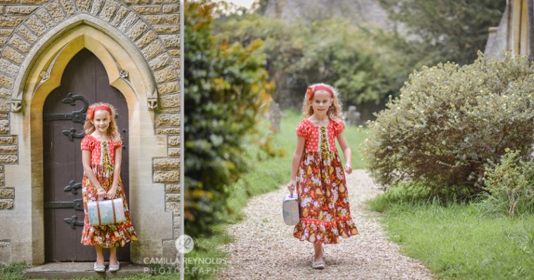 creative children photo shoot Cotswolds girls and cupcakes