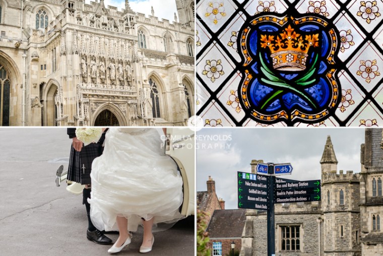 Gloucester Cathedral wedding stained glass window