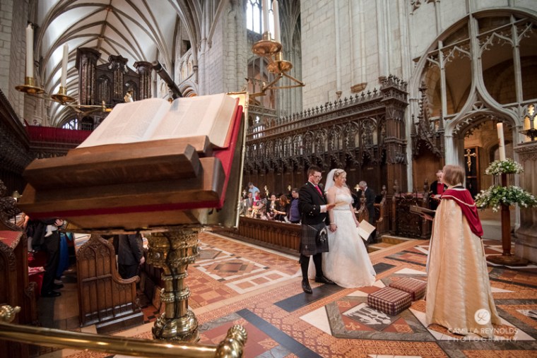natural wedding photography Gloucester Cathedral 