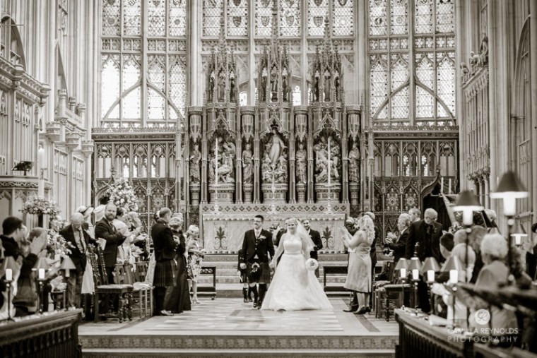 natural wedding photography Gloucester Cathedral 