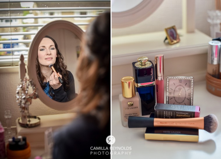 bride getting ready Cotwold wedding