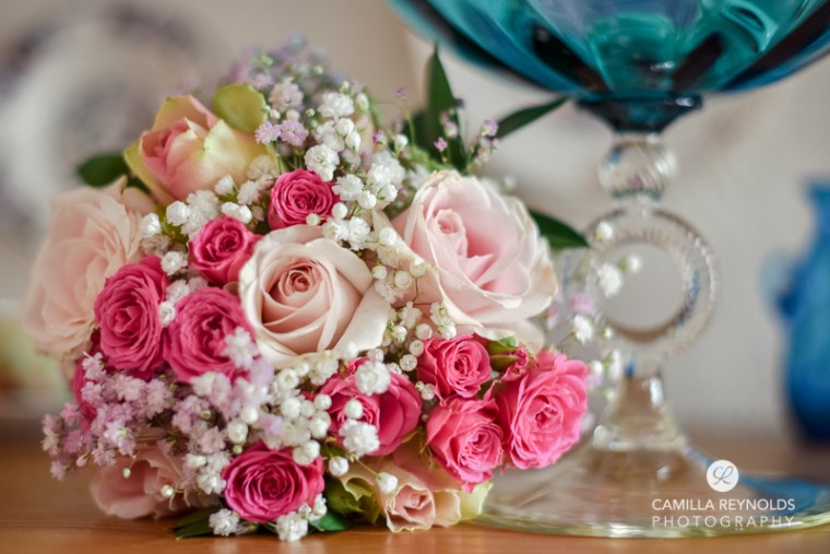 bridal bouquet pink Cotwold wedding