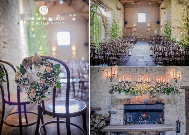 ceremony wedding flowers Cripps barn  Cotwold weddings
