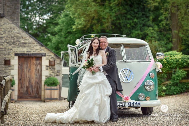 wedding transport Cripps barn  Cotwold natural wedding photography