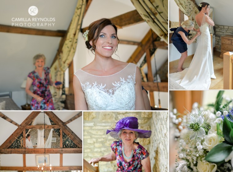 bride getting ready Cotswold natural wedding photographers