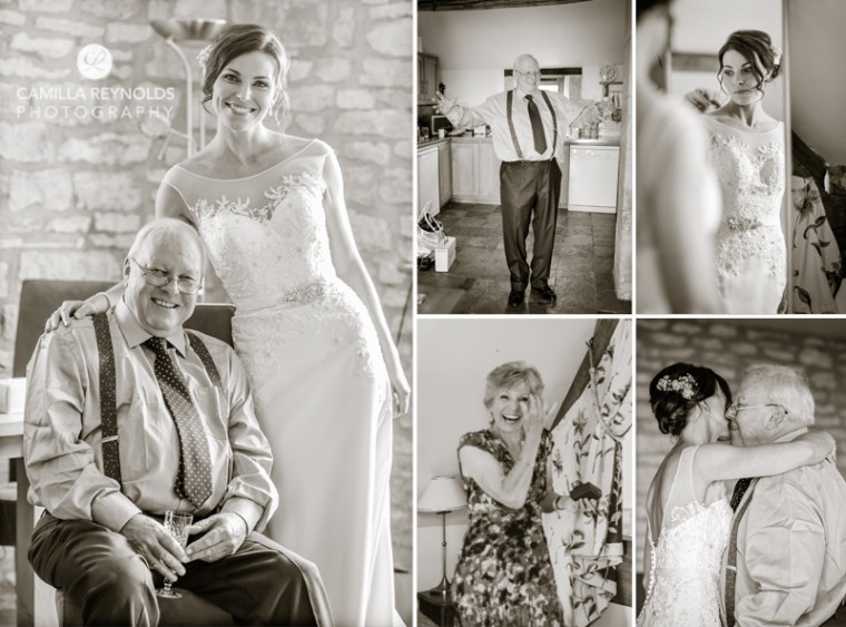 bride and dad Cotswold natural wedding photographers