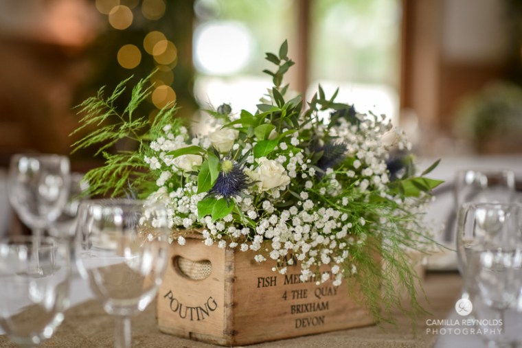 flower arrangements Cripps Barn wedding photographers Cotswolds