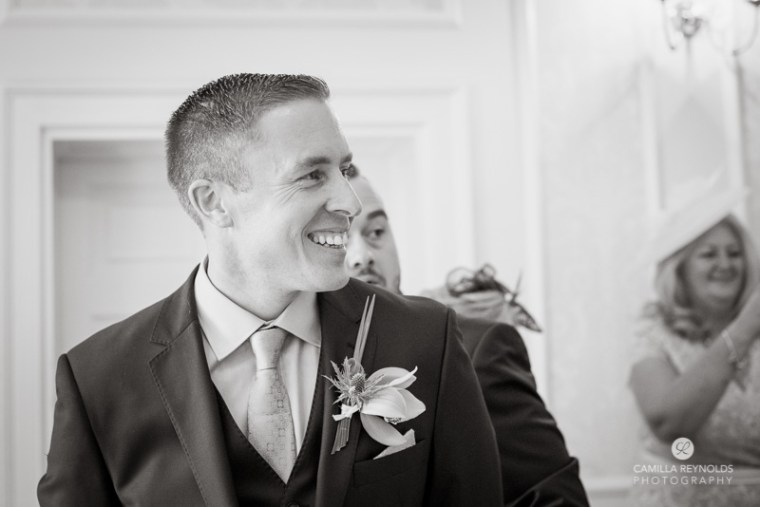 Groom Cotswold wedding Eastington park