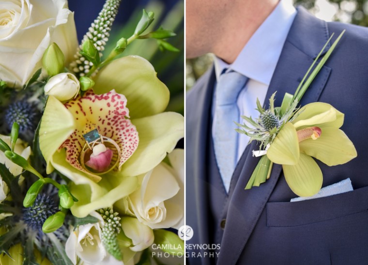 orchid buttonhole Cotswold wedding flowers