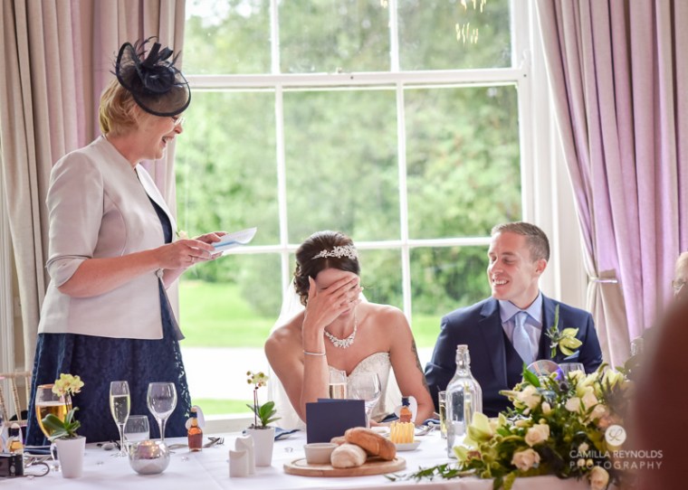 speeches Cotswold wedding Eastington park 
