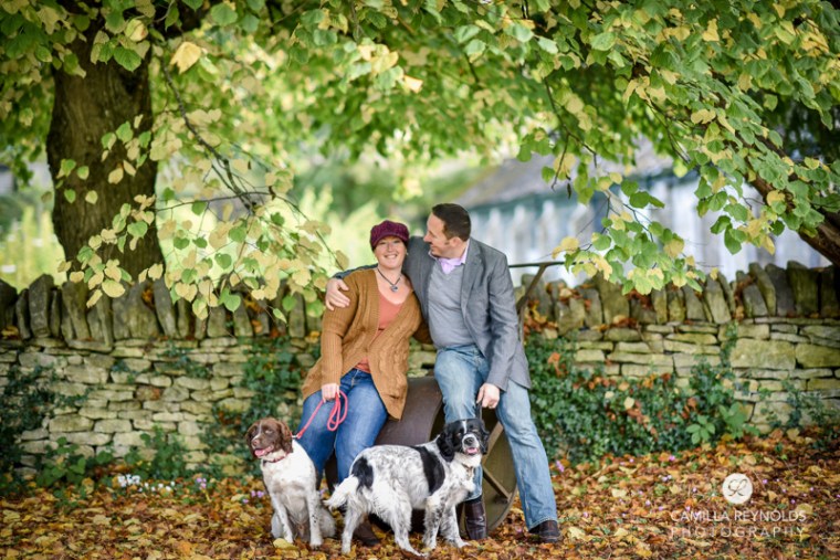 couple dogs engagement photography the bear of rodborough