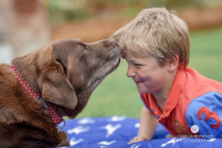 boy and dog photo shoot Gloucestershire