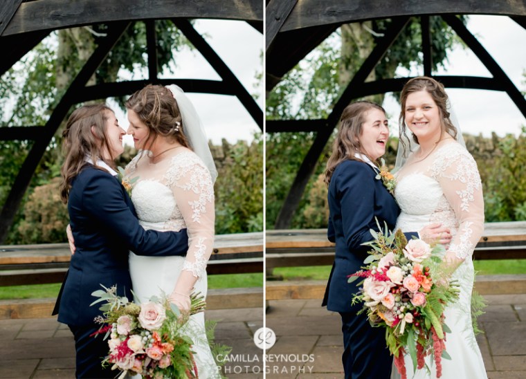 same sex lesbian wedding photography Cotswolds The Old Lodge (29)