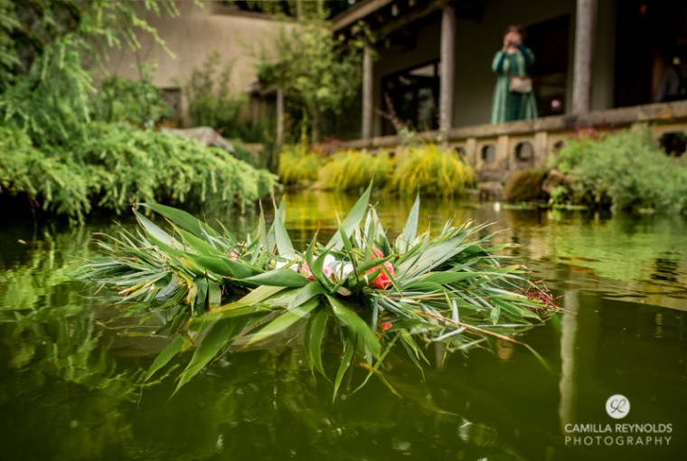 Matara Cotswold wedding flowers floating