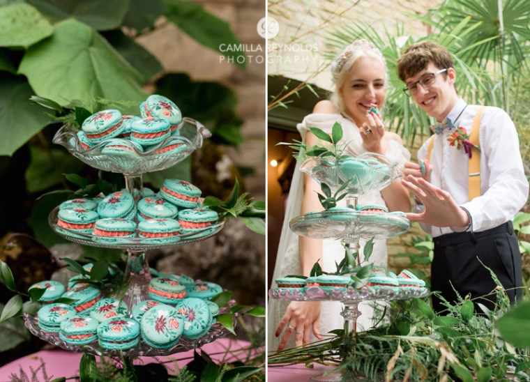 wedding macarons photography cotwolds