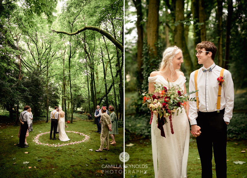 woodland wedding ceremony matara