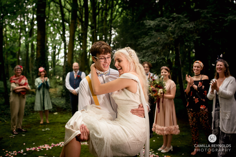 woodland wedding ceremony
