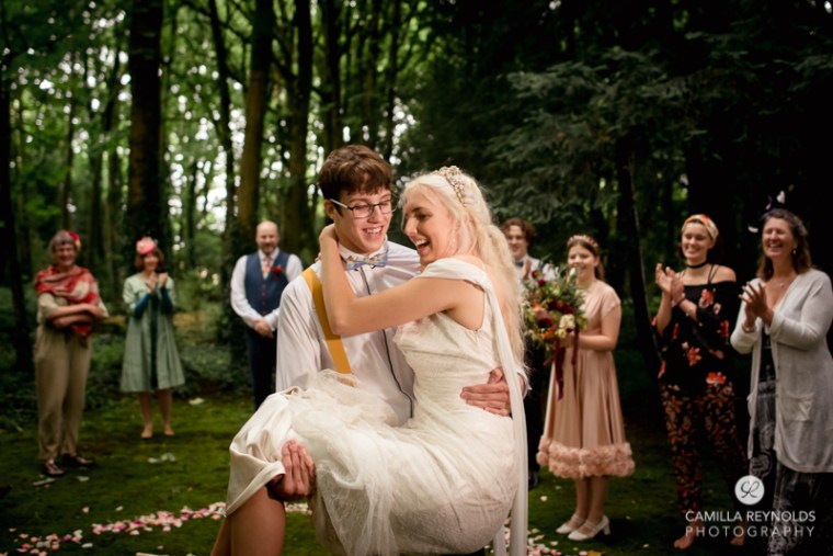woodland wedding ceremony