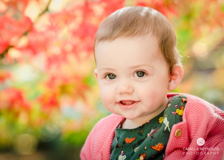 baby natural photo session autumn Cotswolds