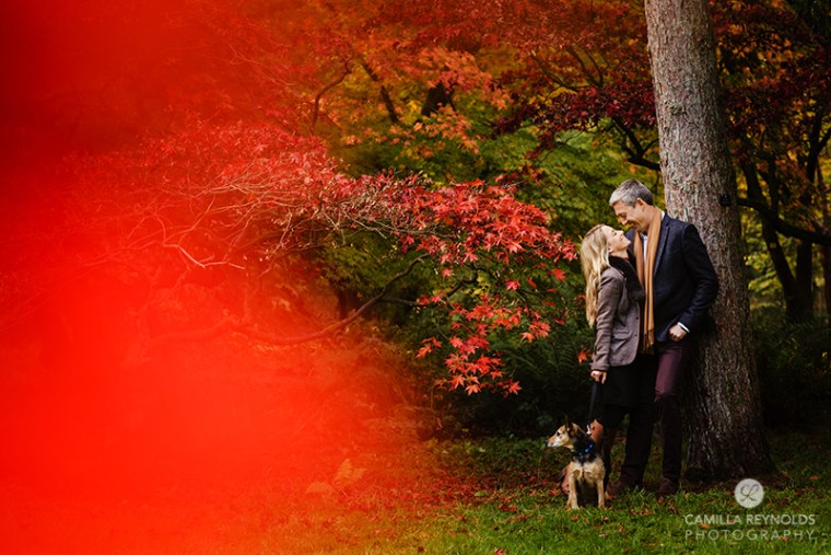couple engagement photo shoot with dog Cotswold photographer