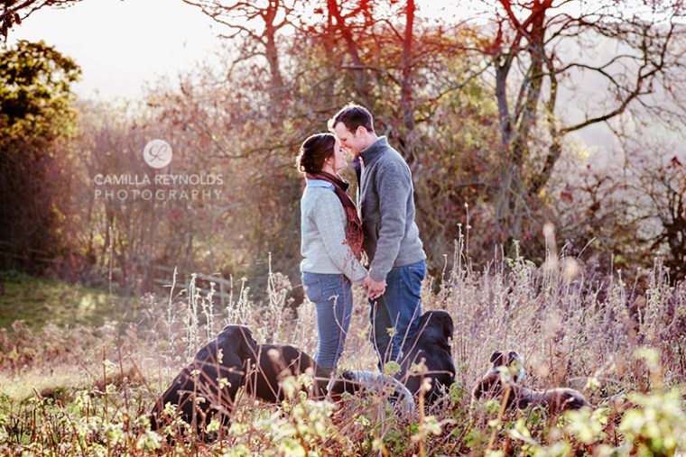 couple family natural photo shoot with dogs Cotswolds