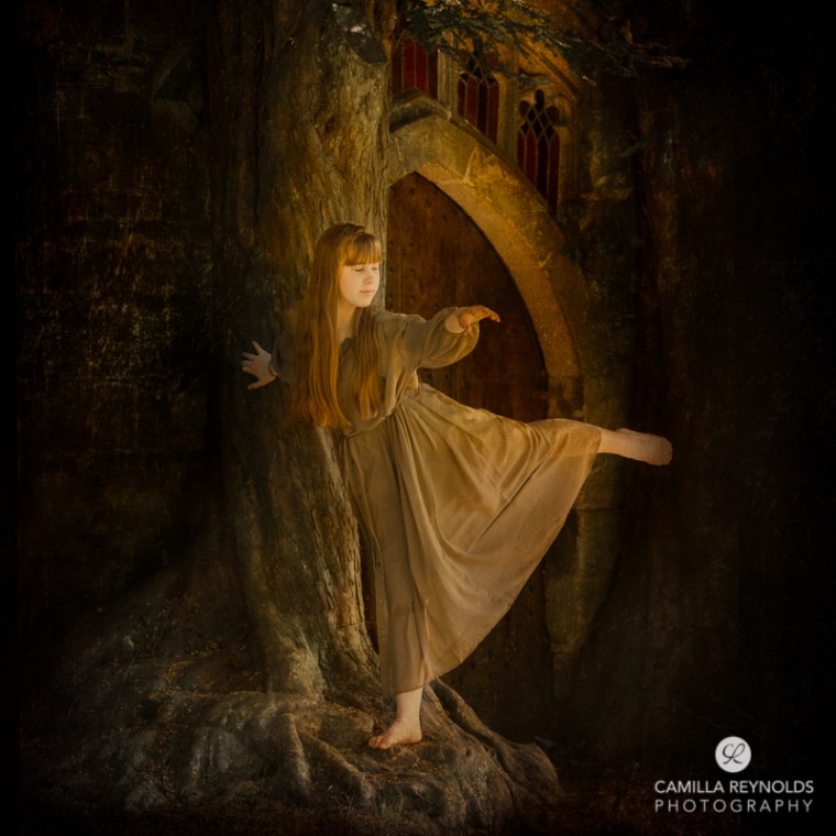 fairy hobbit door fine art photography girl Cotswolds England