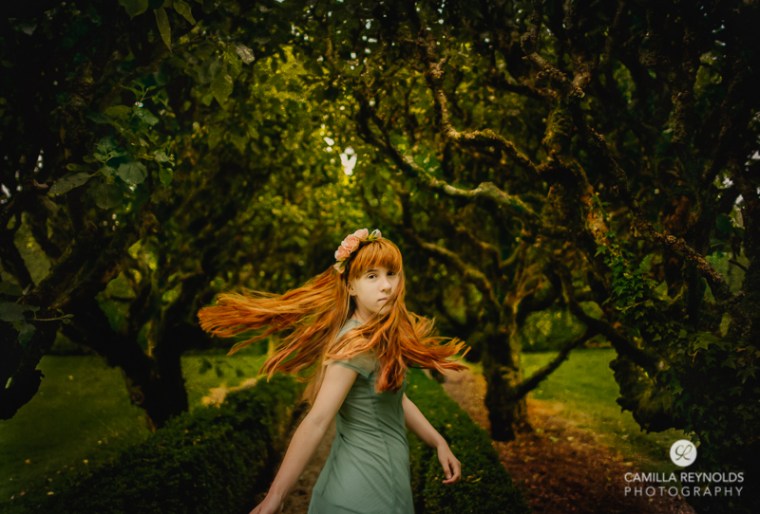 fine art photography mood girl redhead Cotswolds