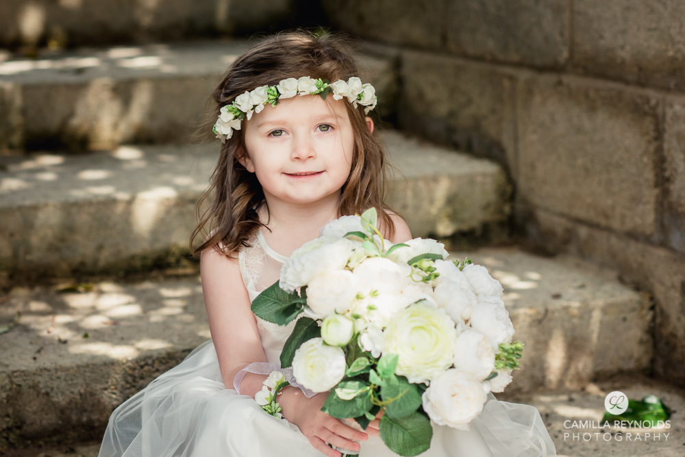 flower girl cotswold natural wedding photography