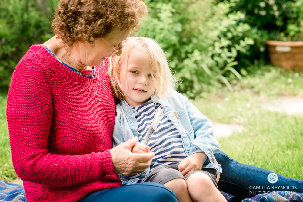 family photo boy with grandma cotswolds uk