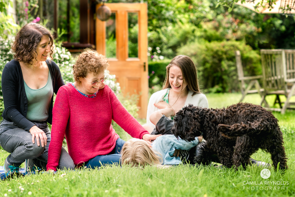 family and dog fun photo shoot cotswolds