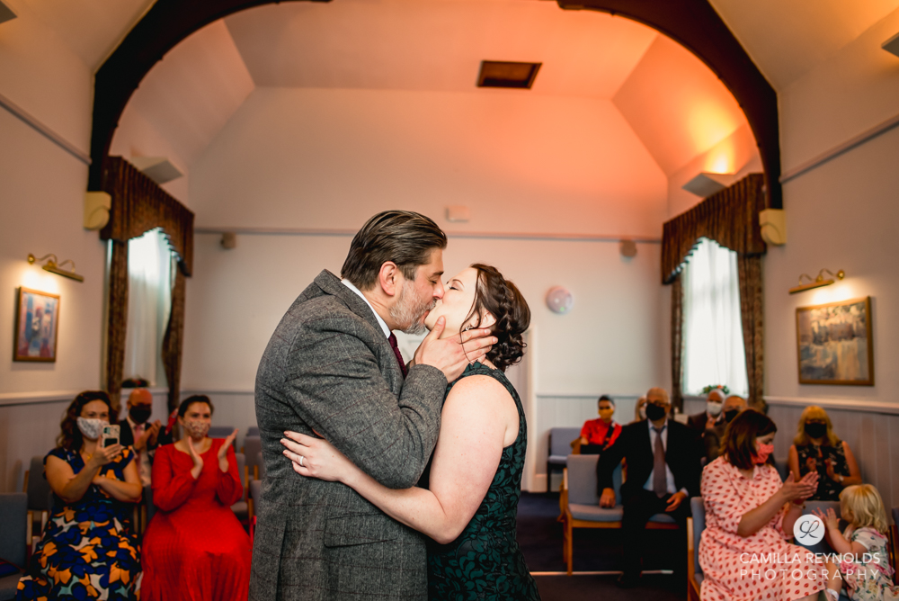 kiss the bride stroud registry office wedding photography