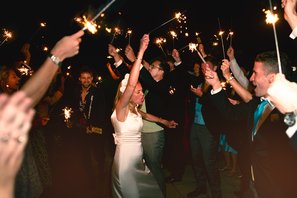 sparklers fun relaxed wedding photography Barnsley  uk