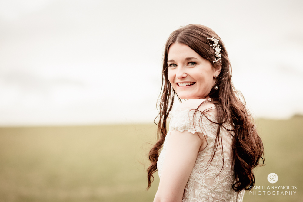 bride field natural wedding photography uk