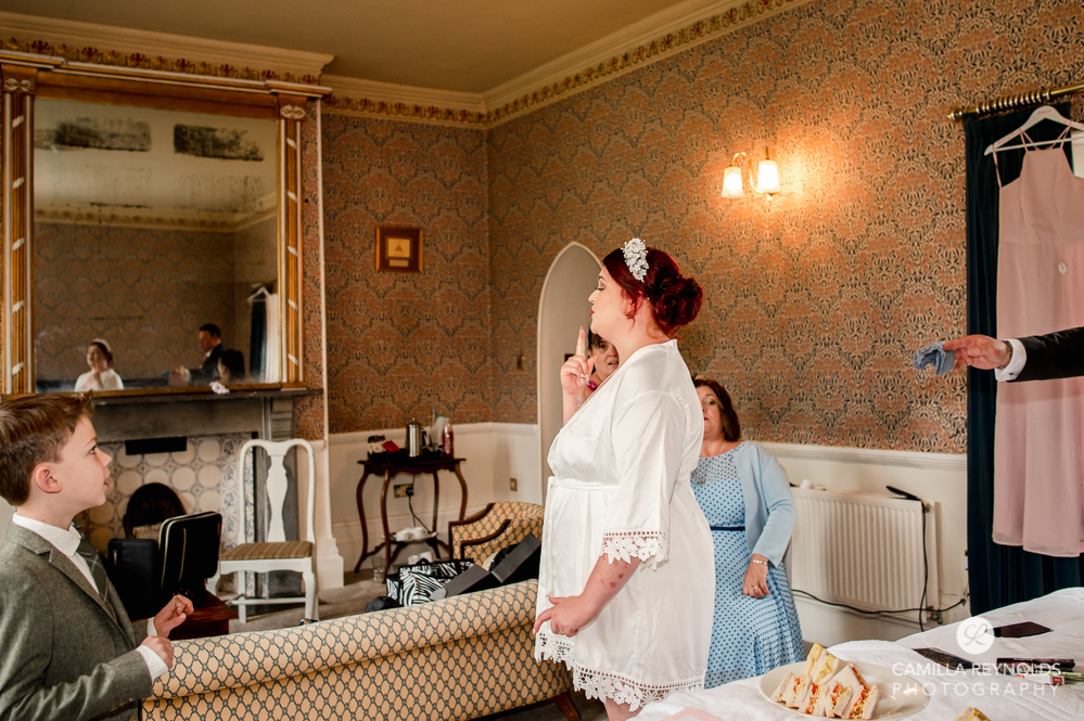 bride getting ready grafton manor worcestershire wedding