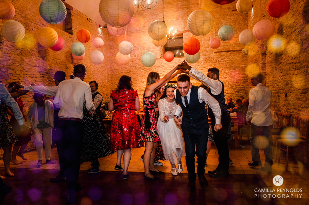 bride and groom barn dancing Cotswolds uk