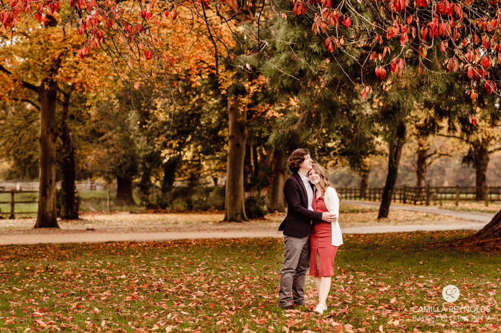 fun colourful wedding photography autumn eastington park cotswolds