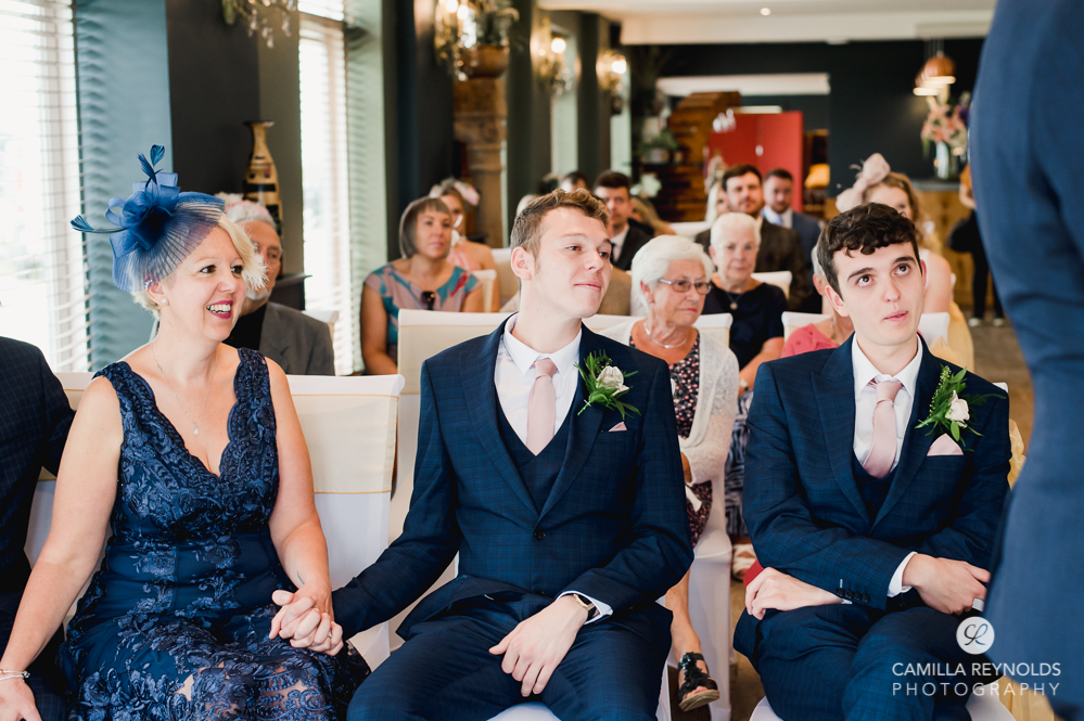 wedding ceremony at the old lodge cotswold hotel and pub