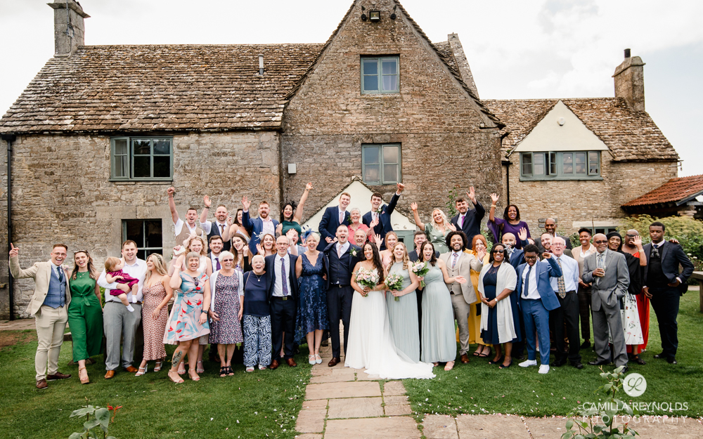 old lodge wedding group shot
