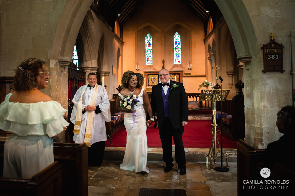 bride and groom church gloucester wedding