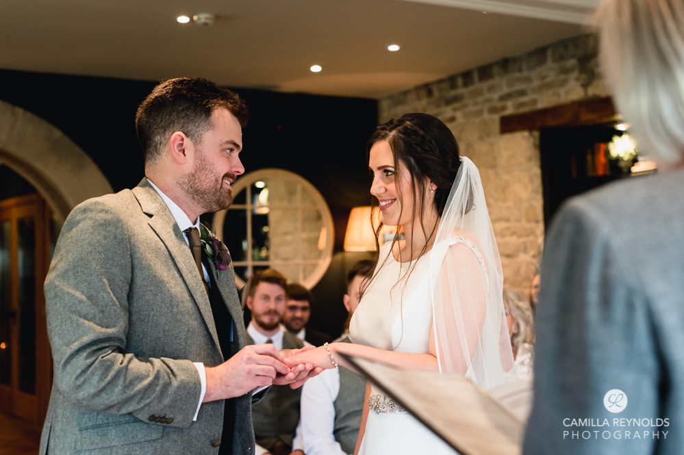 exchange rings wedding ceremony bear of rodborough stroud