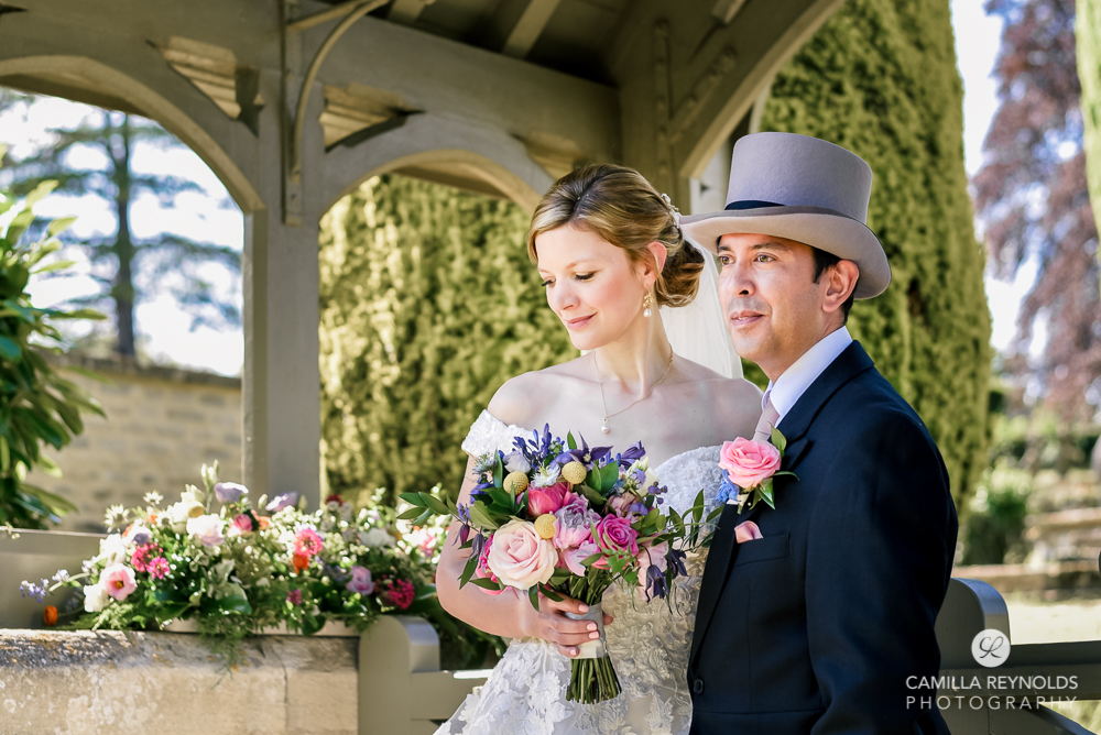 bride and groom romantic wedding photography top hat