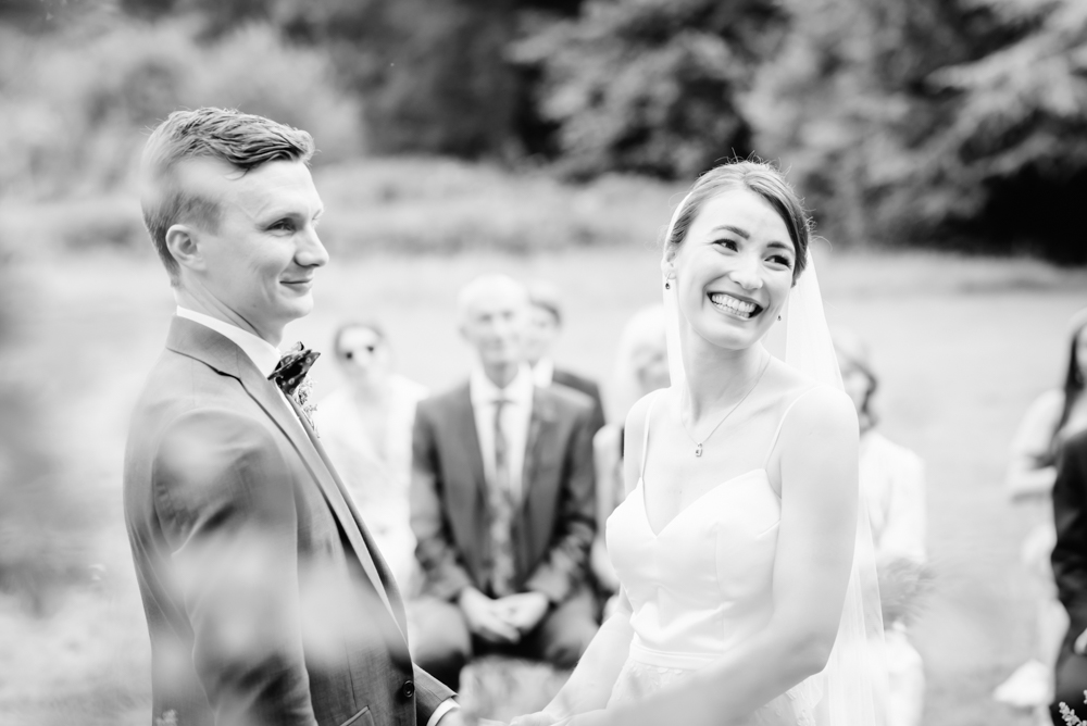 black and white wedding photography bride and groom 