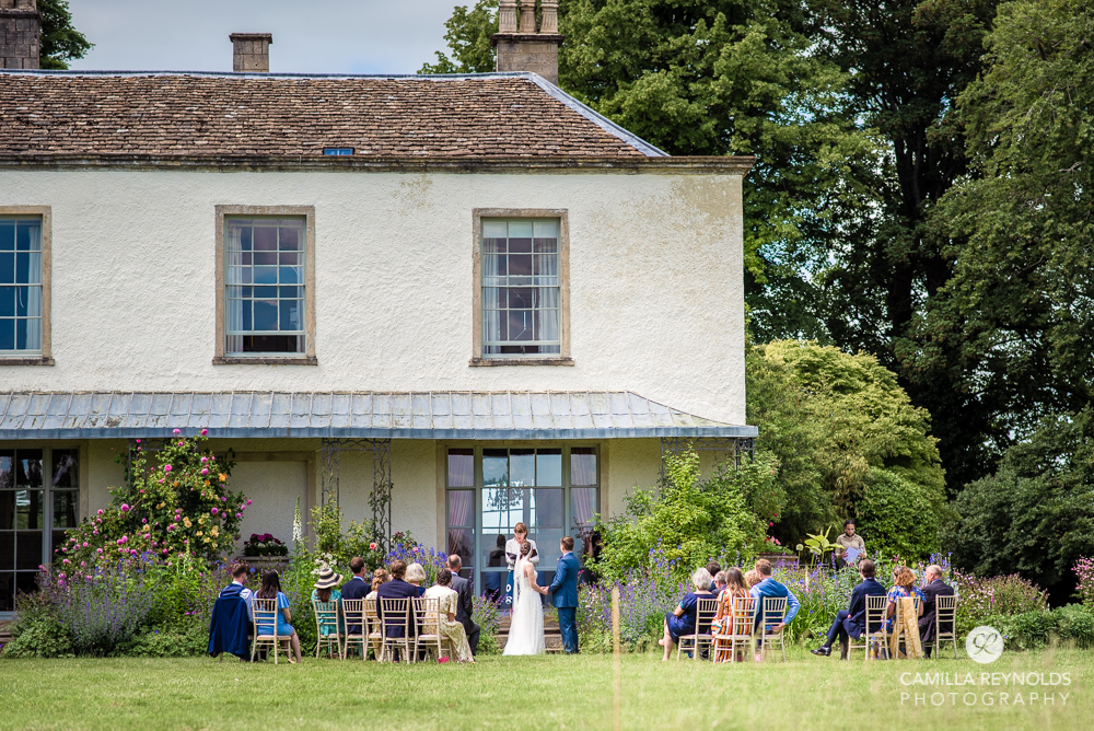 outdoor wedding ceremony at matara centre gloucestershire