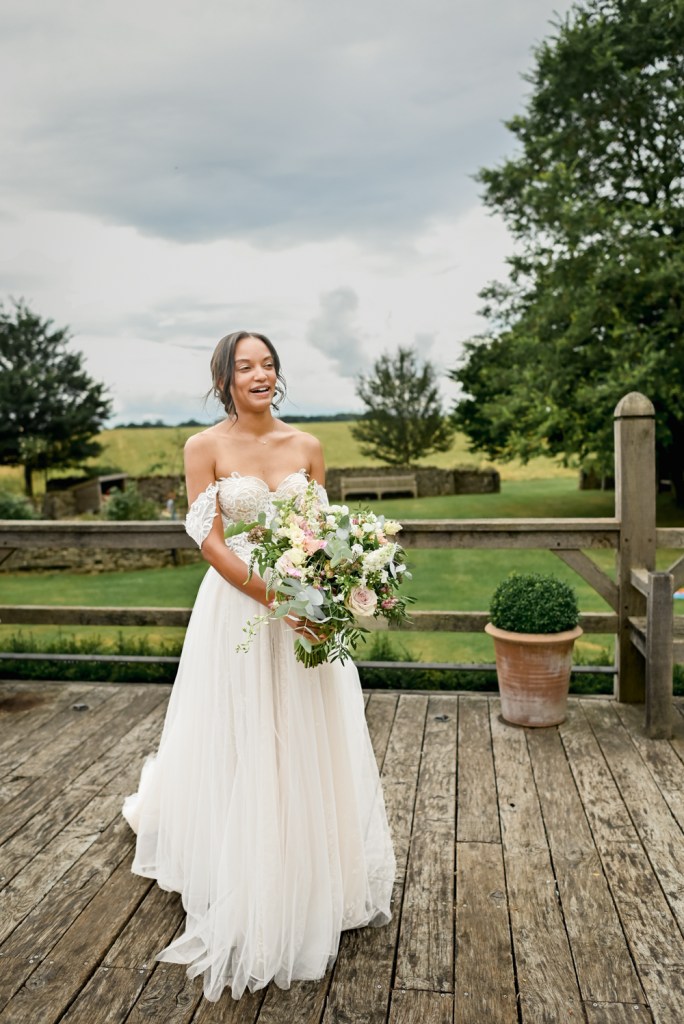 bride off shoulder wedding dress cripps barn
