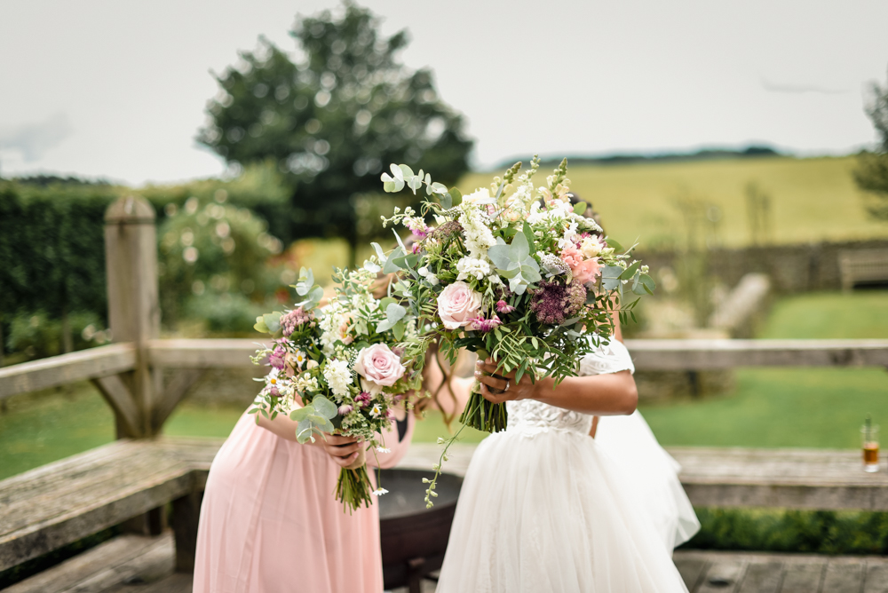 wedding flowers bridal bouquet pink green 