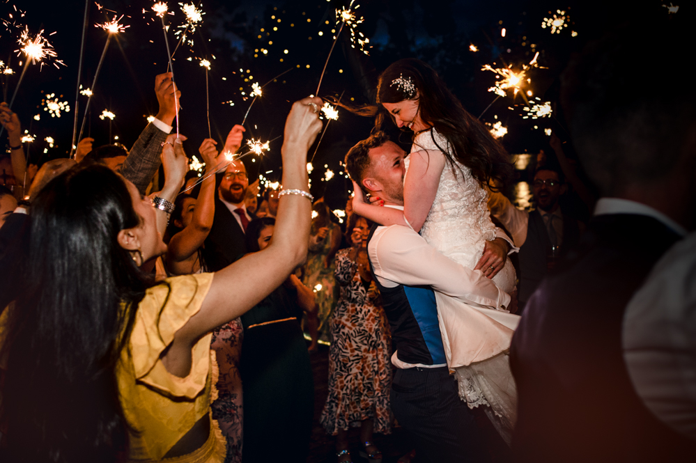 sparklers camilla reynolds wedding photography