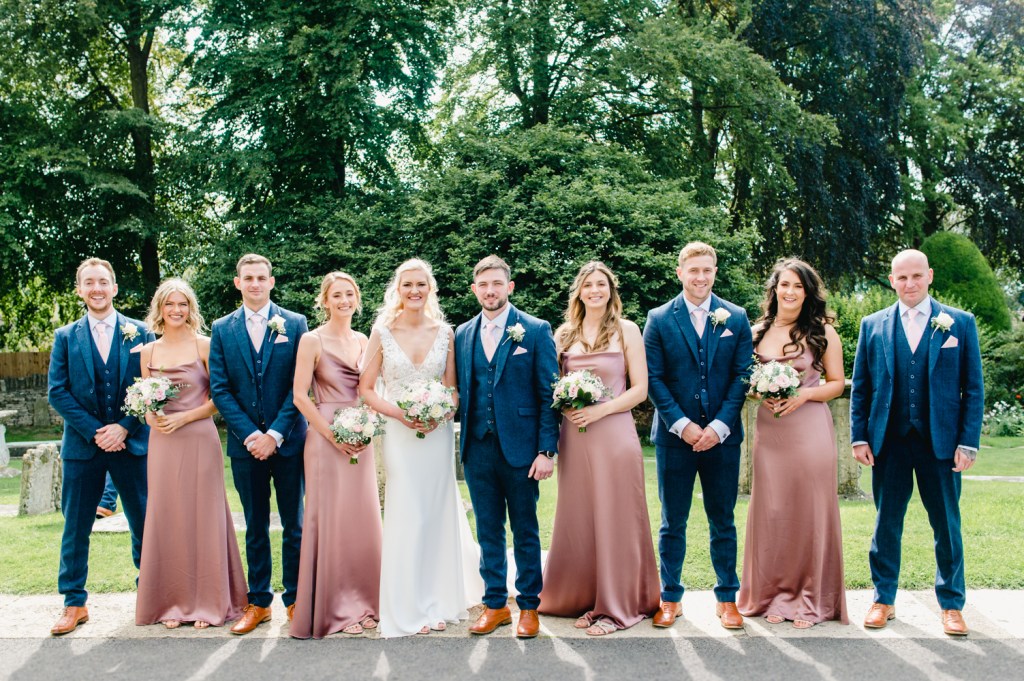 bridesmaids groomsmen wedding cotswolds