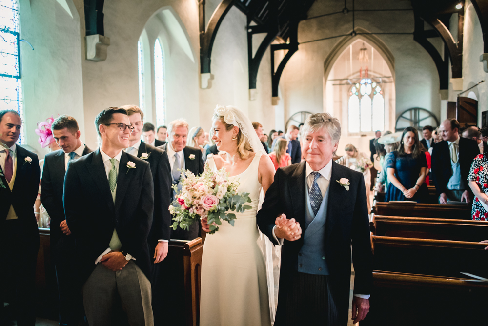 bride walking down the aisle wedding