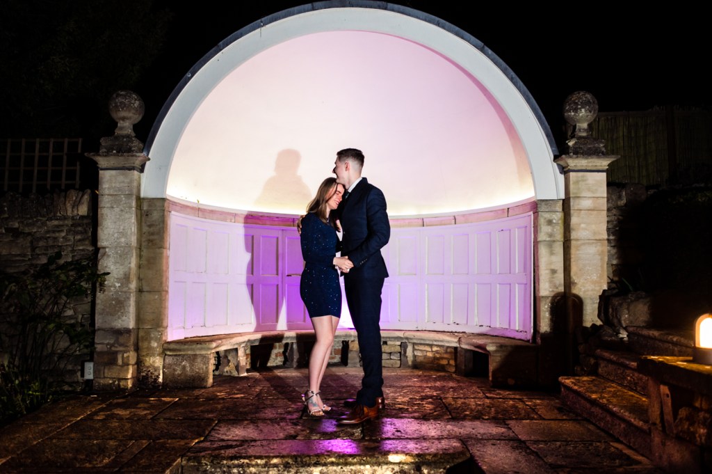 couple hugging wedding photography painswick cotswolds